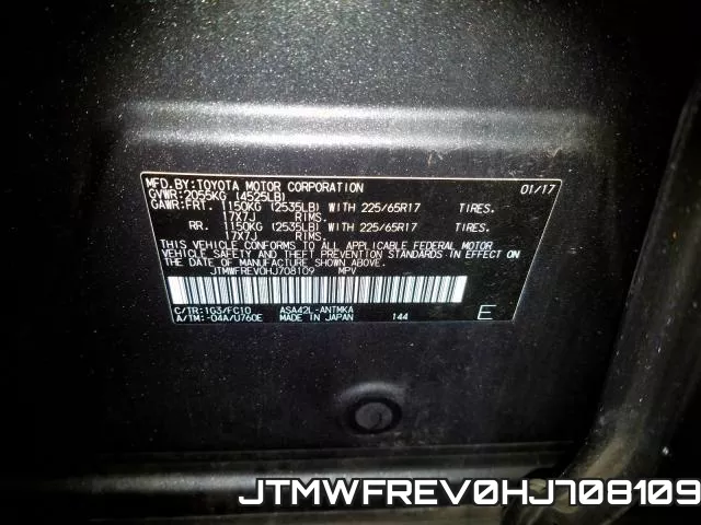 JTMWFREV0HJ708109 фото 2