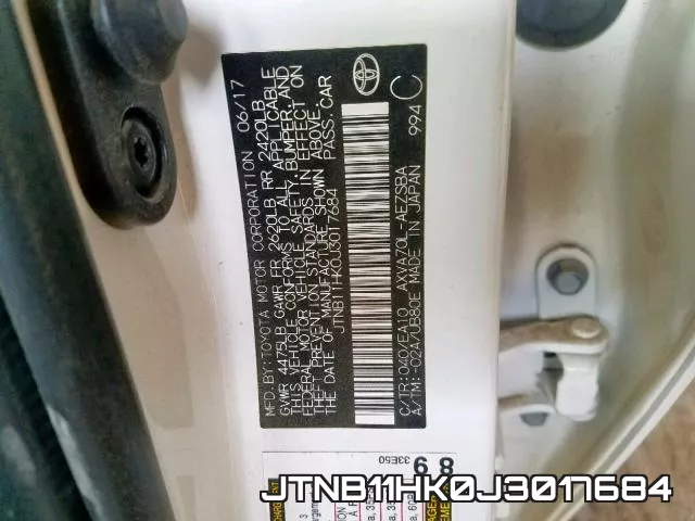 JTNB11HK0J3017684 фото 2