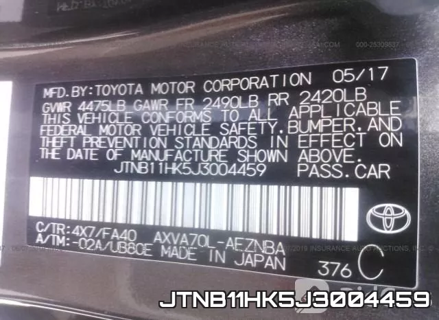 JTNB11HK5J3004459 фото 9