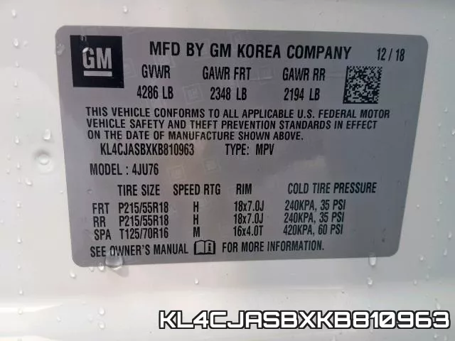 KL4CJASBXKB810963 фото 2