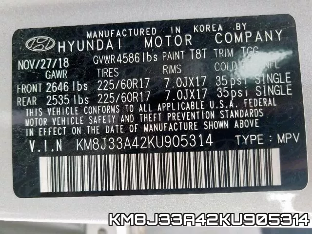KM8J33A42KU905314 фото 2