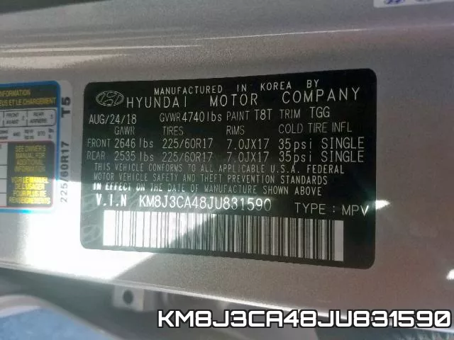 KM8J3CA48JU831590 фото 2