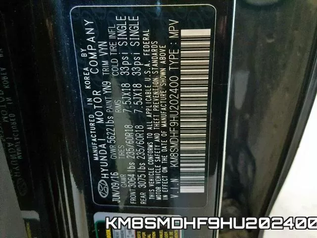 KM8SMDHF9HU202400 фото 2