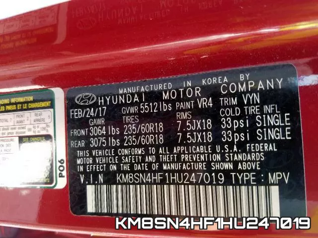 KM8SN4HF1HU247019 фото 2