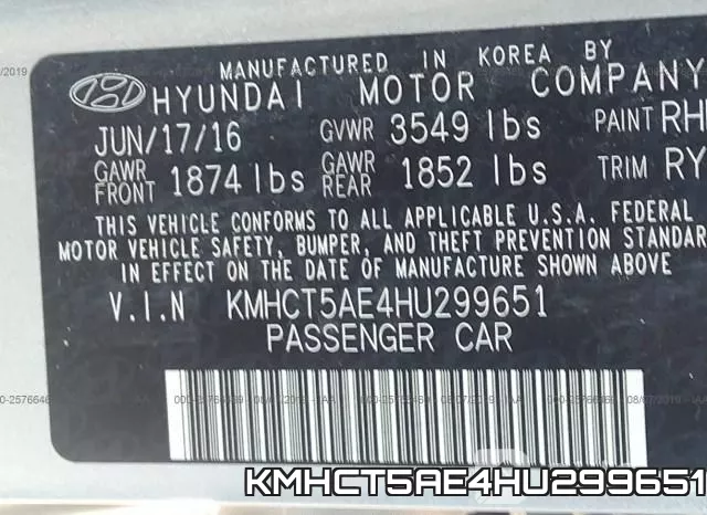 KMHCT5AE4HU299651 фото 10