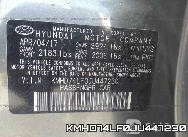 KMHD74LF0JU447230 фото 10