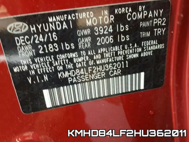 KMHD84LF2HU362011 фото 2