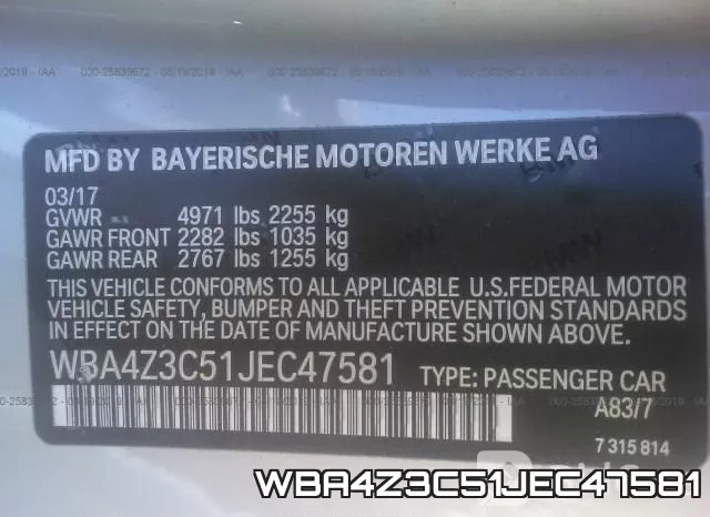 WBA4Z3C51JEC47581 фото 10
