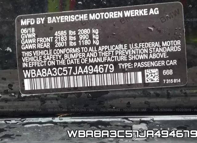 WBA8A3C57JA494679 фото 10