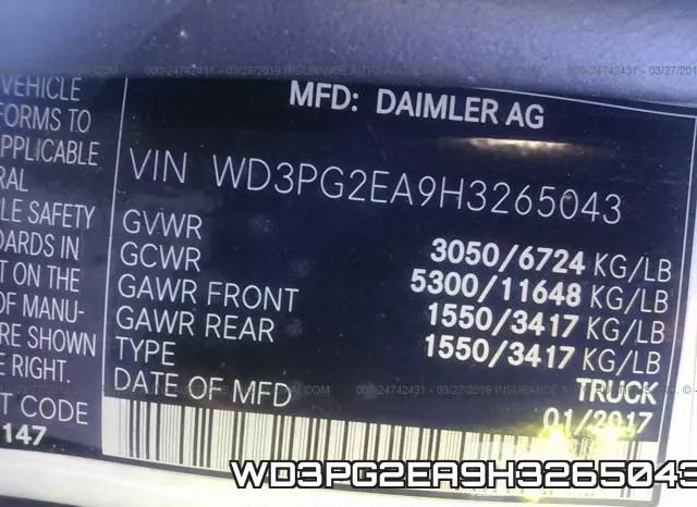 WD3PG2EA9H3265043 фото 10