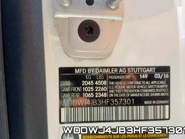 WDDWJ4JB3HF357301 фото 2
