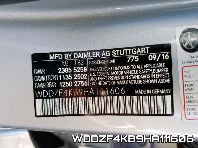 WDDZF4KB9HA111606 фото 2