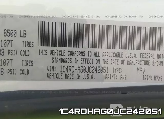 1C4RDHAG0JC242051 фото 10