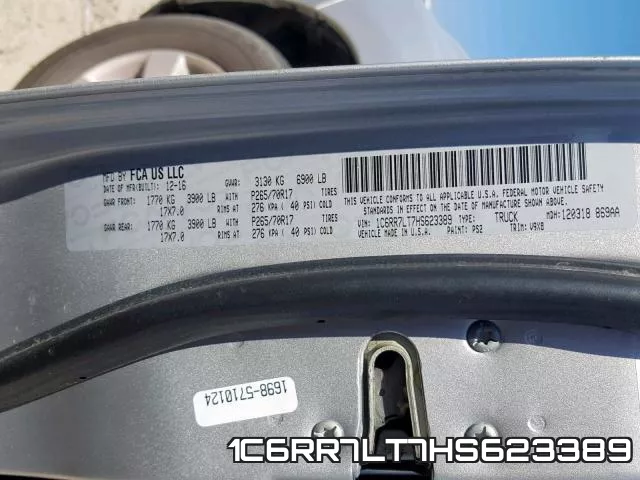 1C6RR7LT7HS623389 фото 2