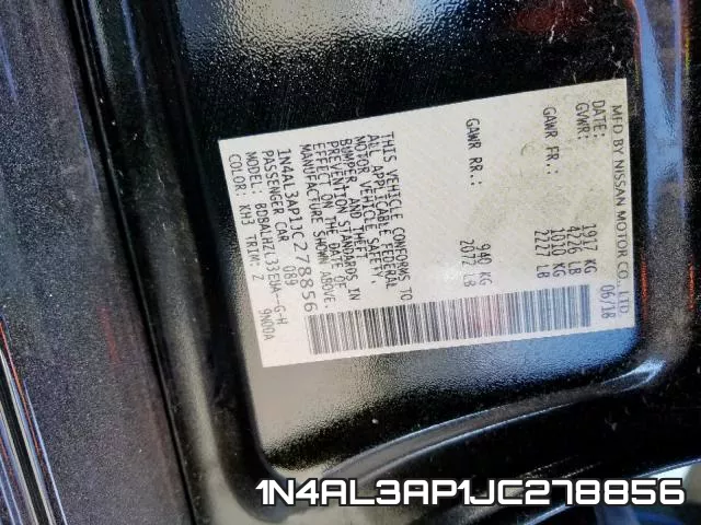 1N4AL3AP1JC278856 фото 2