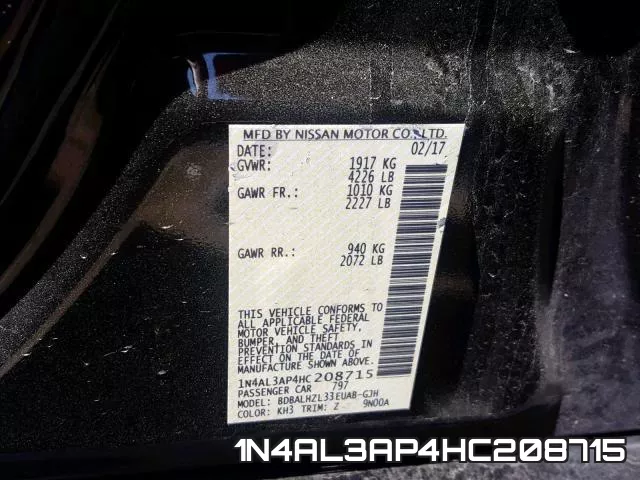 1N4AL3AP4HC208715 фото 2