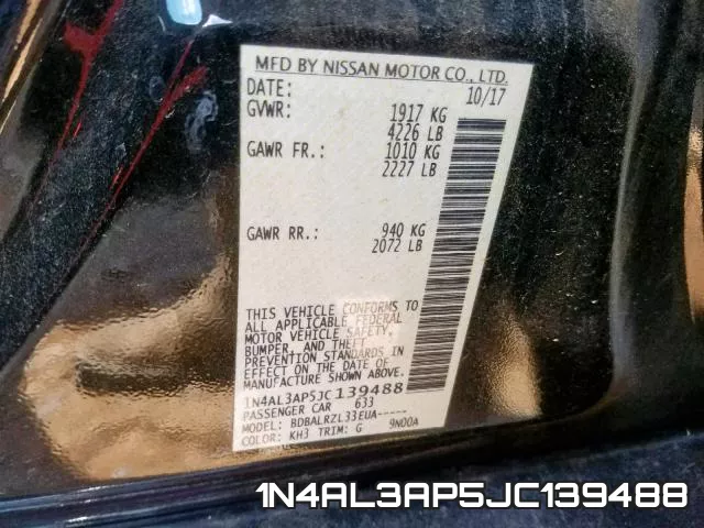 1N4AL3AP5JC139488 фото 2