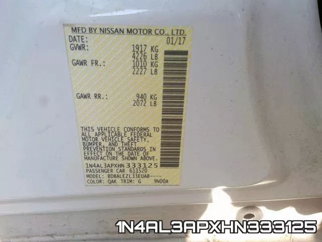 1N4AL3APXHN333125 фото 2