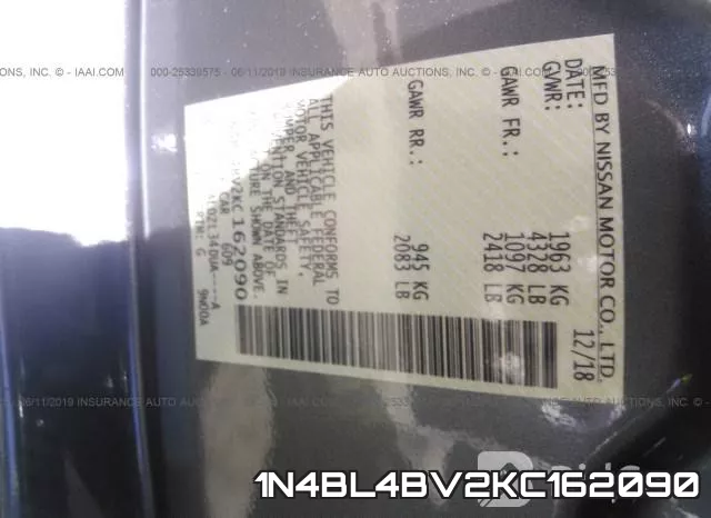 1N4BL4BV2KC162090 фото 10