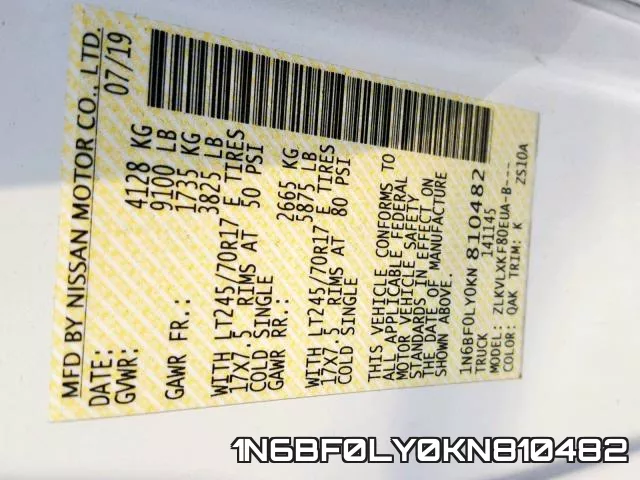 1N6BF0LY0KN810482 фото 2