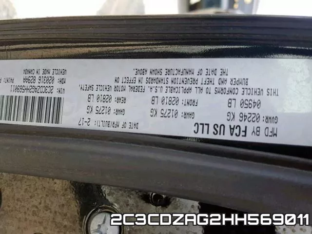 2C3CDZAG2HH569011 фото 2