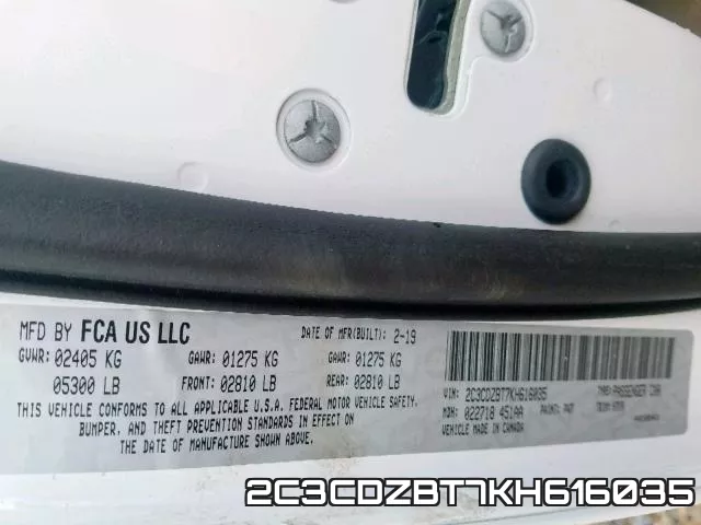 2C3CDZBT7KH616035 фото 2