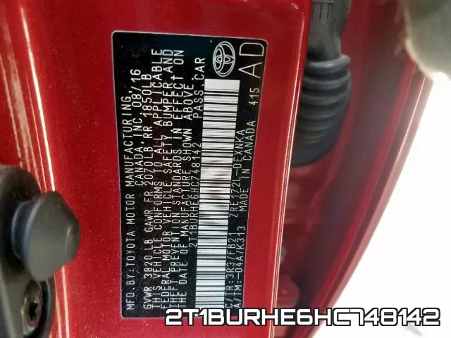2T1BURHE6HC748142 фото 2