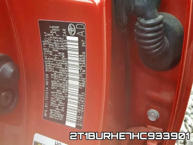 2T1BURHE7HC933901 фото 2
