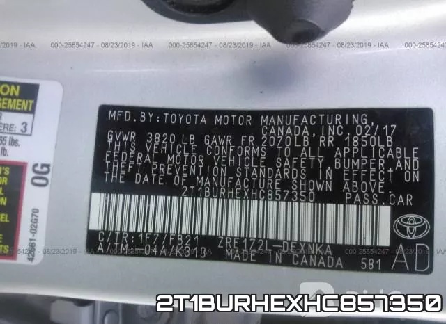 2T1BURHEXHC857350 фото 10