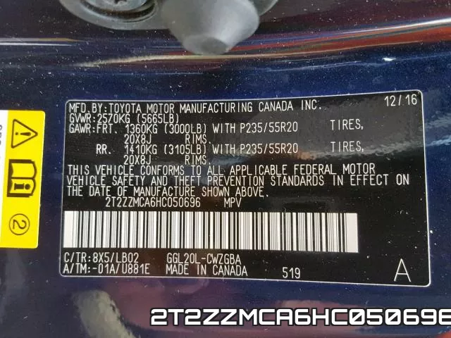 2T2ZZMCA6HC050696 фото 2