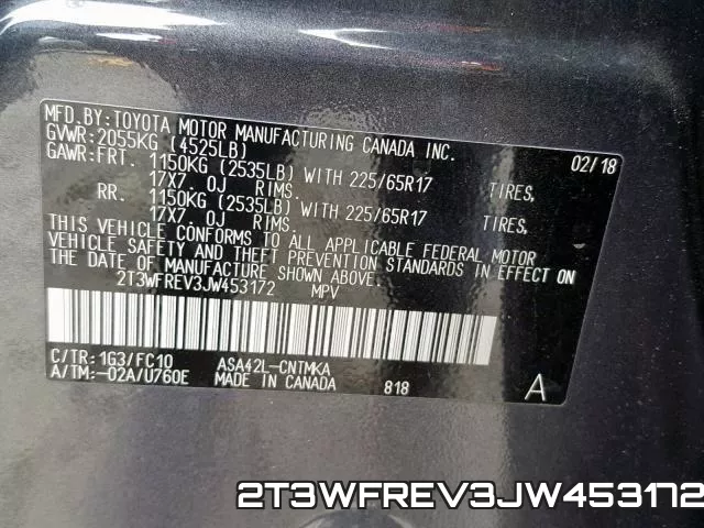 2T3WFREV3JW453172 фото 2