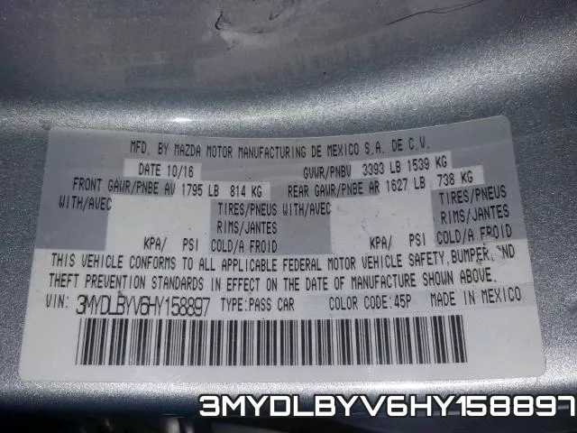 3MYDLBYV6HY158897 фото 2