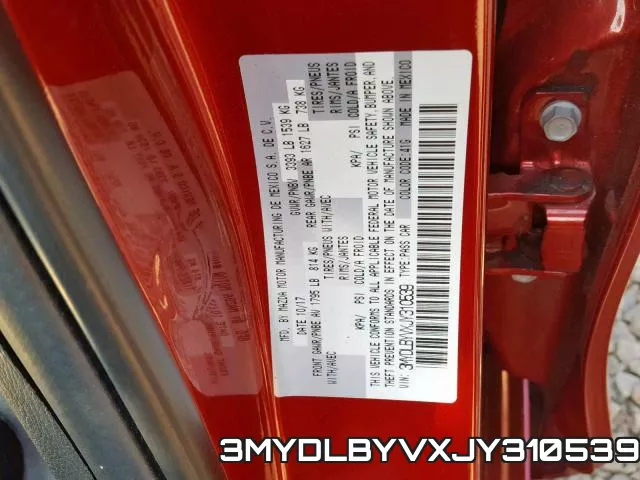 3MYDLBYVXJY310539 фото 2