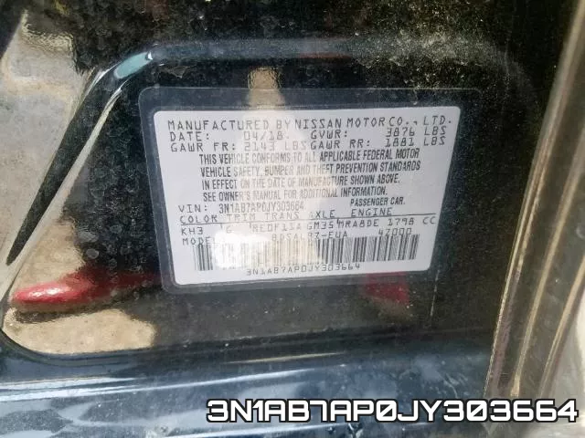 3N1AB7AP0JY303664 фото 2