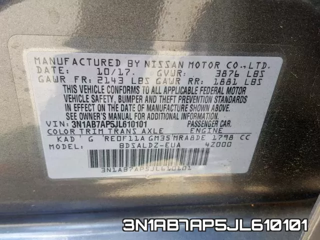 3N1AB7AP5JL610101 фото 2