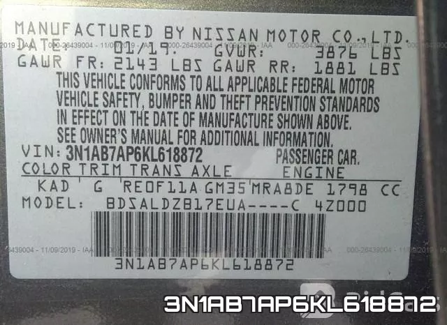 3N1AB7AP6KL618872 фото 10