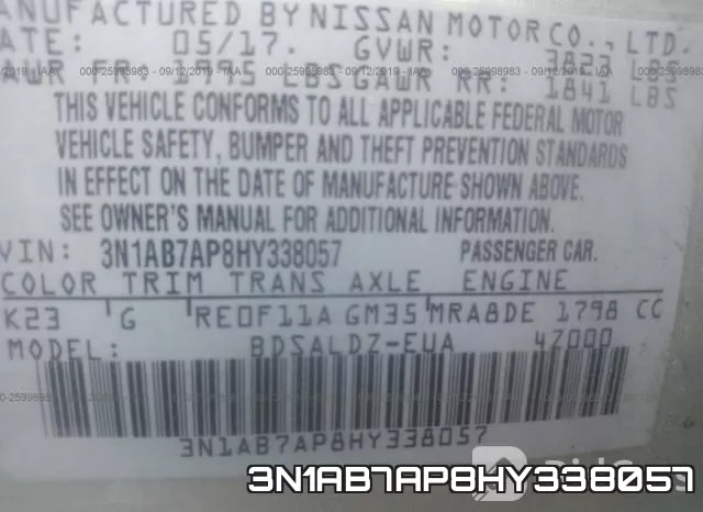 3N1AB7AP8HY338057 фото 10