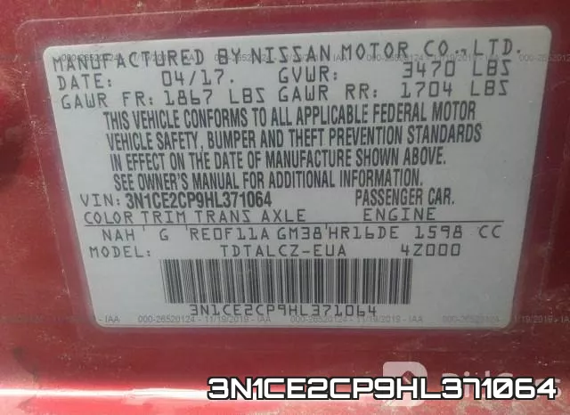 3N1CE2CP9HL371064 фото 10