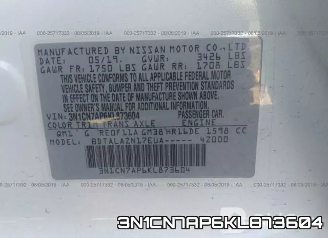 3N1CN7AP6KL873604 фото 10