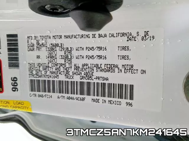 3TMCZ5AN7KM241645 фото 2