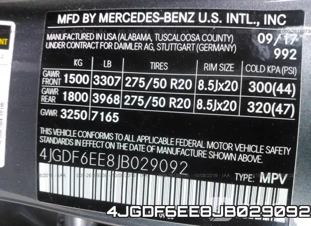 4JGDF6EE8JB029092 фото 10