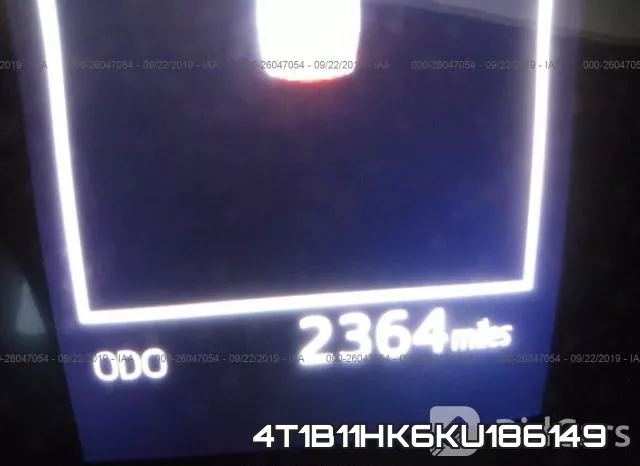 4T1B11HK6KU186149 фото 8