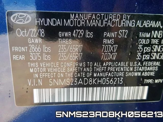 5NMS23AD8KH056213 фото 2