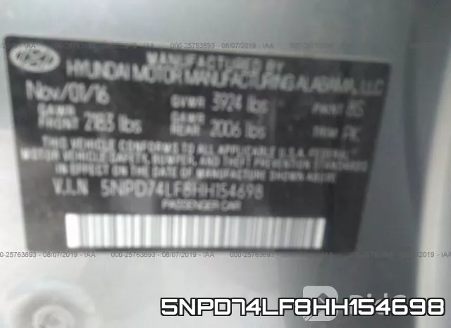 5NPD74LF8HH154698 фото 10