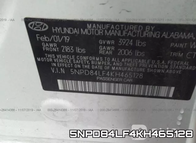 5NPD84LF4KH465128 фото 10