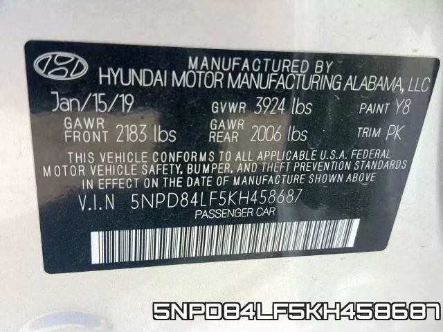 5NPD84LF5KH458687 фото 2