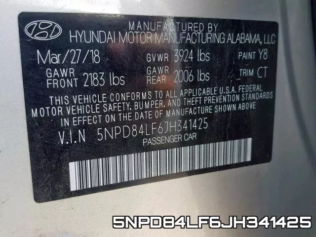 5NPD84LF6JH341425 фото 2