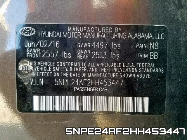 5NPE24AF2HH453447 фото 2