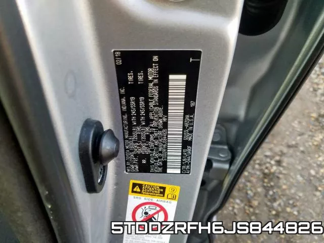 5TDDZRFH6JS844826 фото 2