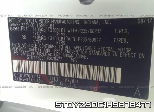 5TDYZ3DC1HS878477 фото 10